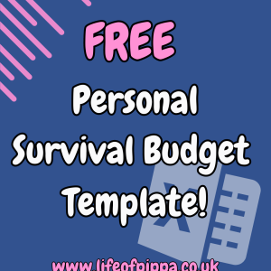 free personal survival budget template