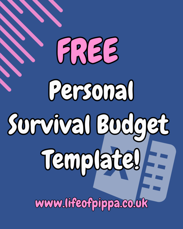 free personal survival budget template